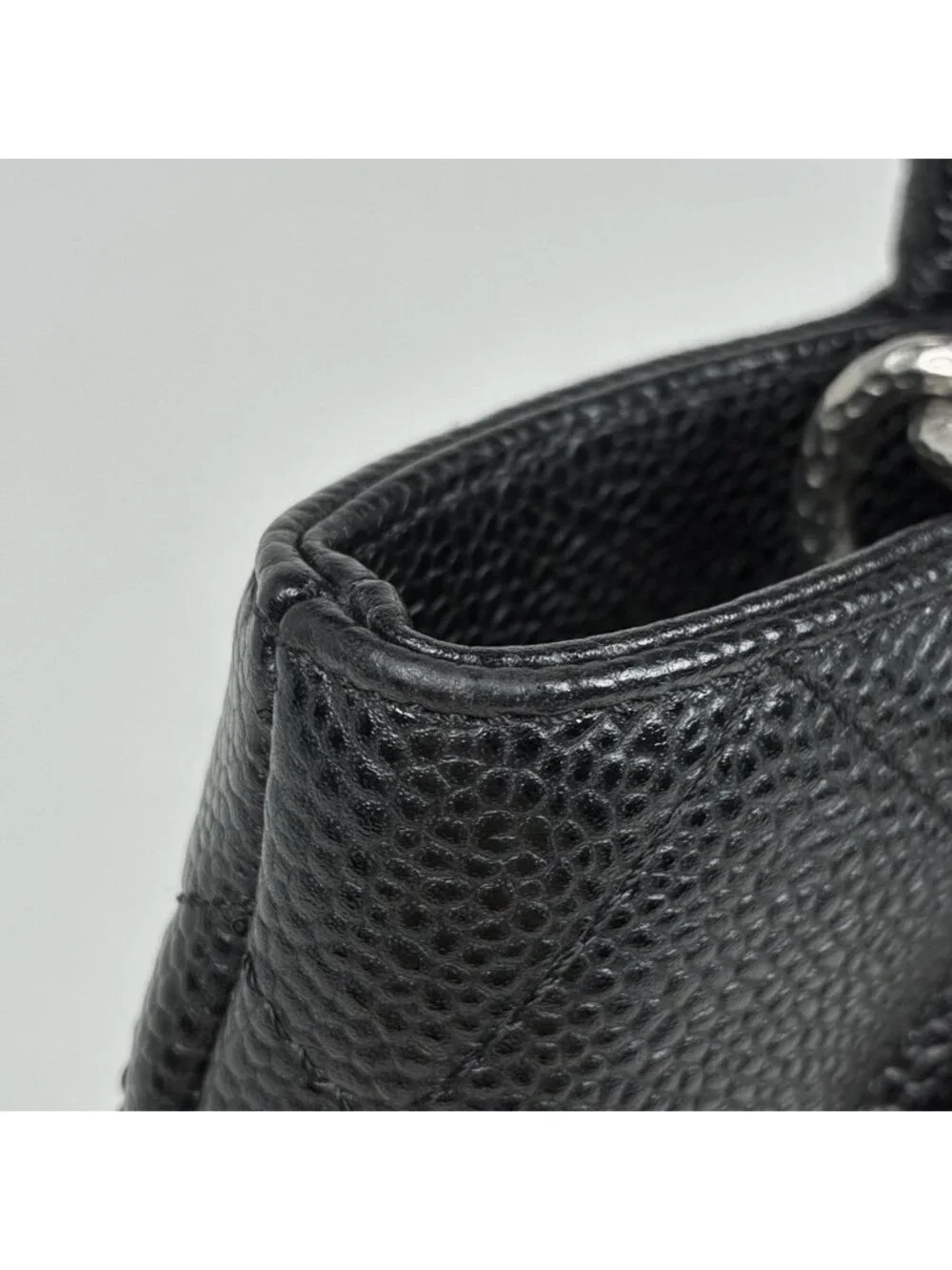 Chanel Reissue Tote CC Logo Caviar Leather Black